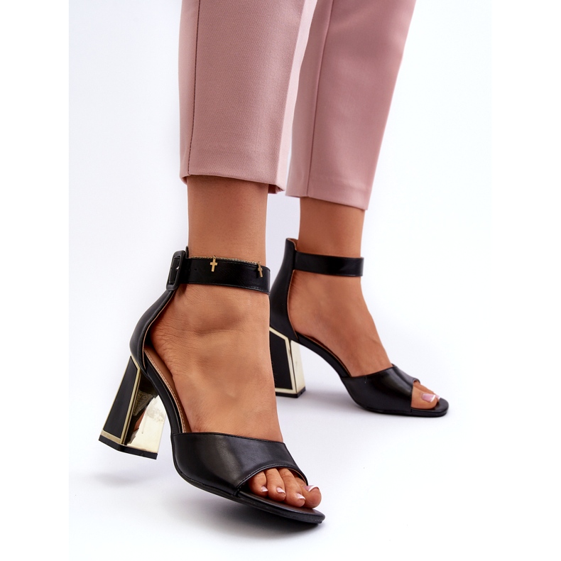 Sandali Eleganti da Donna con Tacco Alto Nero Rosazara 1