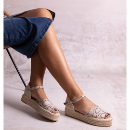 Sandali con plateau Martella beige 2