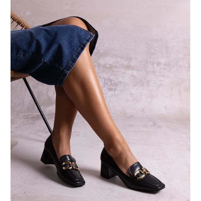 Décolleté nere con punta quadrata di Alhena nero 1