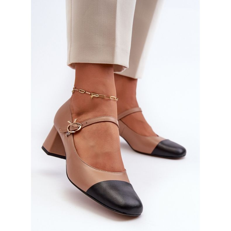 Décolleté in pelle da donna Laura Messi 2846 Marrone 2