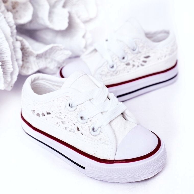 Sneakers Da Bambino Con Laccio, Colore Bianco 1