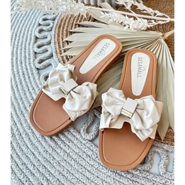 Infradito da Donna Beige Con Fiocco Rivarina 1