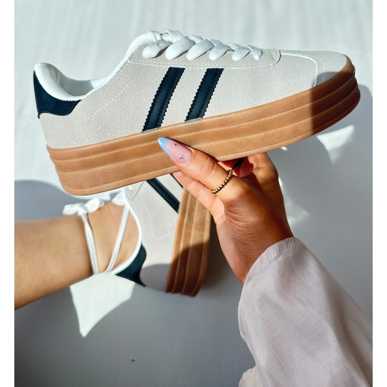 Sneakers Platform da Donna Beige e Nero Egelia 2