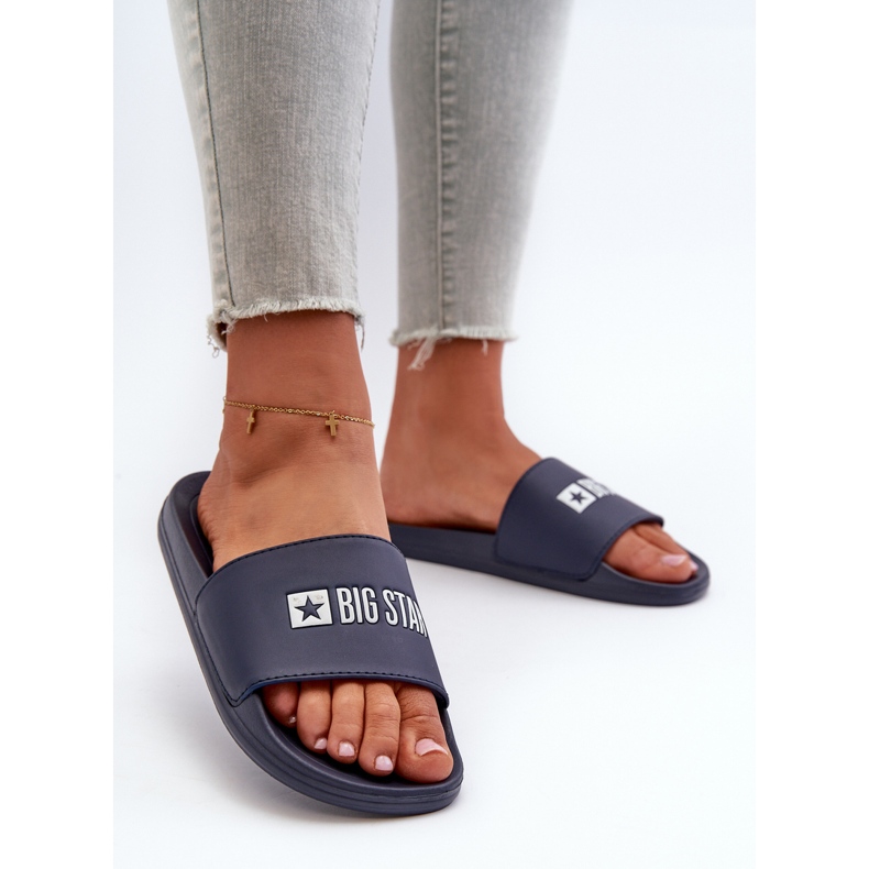Infradito da donna leggere Big Star NN274A658 Blu Navy 2