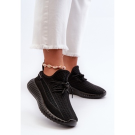 Scarpe sportive slip-on in tessuto da donna Nelmarie nere nero 2