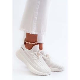 Scarpe Sportive Slip-On Da Donna In Tessuto, Nelmarie Bianco 1