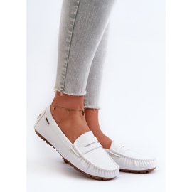 Mocassini da Donna in Eco Pelle, Rerteria Bianco 1