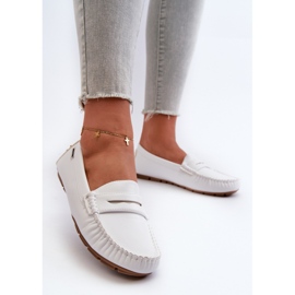 Mocassini da Donna in Eco Pelle, Rerteria Bianco 2