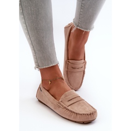 Mocassini da Donna in Eco Camoscio Beige Rerteria 1