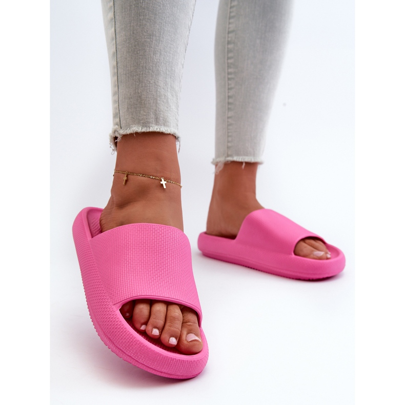 Infradito da donna in schiuma leggera con suola spessa, colore Rosa Querceria 2