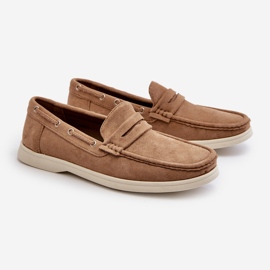 Mocassini Uomo in Eco Camoscio Beige Rivanell 1