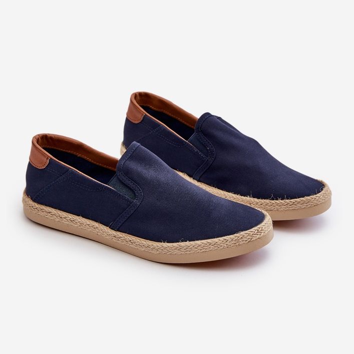 Sneakers Espadrillas Da Uomo Con Intreccio, Fenen Blu Navy 1