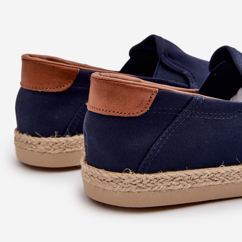 Sneakers Espadrillas Da Uomo Con Intreccio, Fenen Blu Navy 2