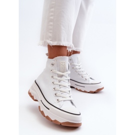 Sneakers Alte da Donna con Plateau Bianco Valvia 2