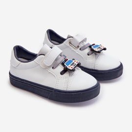 Scarpe da ginnastica per bambini Scarpe da ginnastica con spilla, Pennyn bianche e blu navy bianca 1