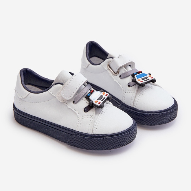 Scarpe da ginnastica per bambini Scarpe da ginnastica con spilla, Pennyn bianche e blu navy bianco 2