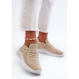 Scarpe sportive slip-on da donna Jagelia beige 2