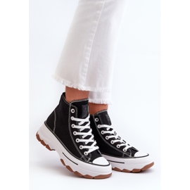 Sneakers alte da donna con plateau Nero Valvia 1