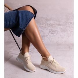Scarpe da ginnastica sportive Muaza beige 1