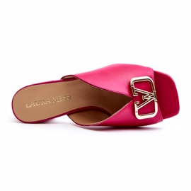 Cuoio eleganti tacchi da donna Laura Messi 2771 Fucsia rosa 3