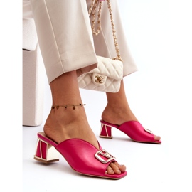 Cuoio eleganti tacchi da donna Laura Messi 2771 Fucsia rosa 1