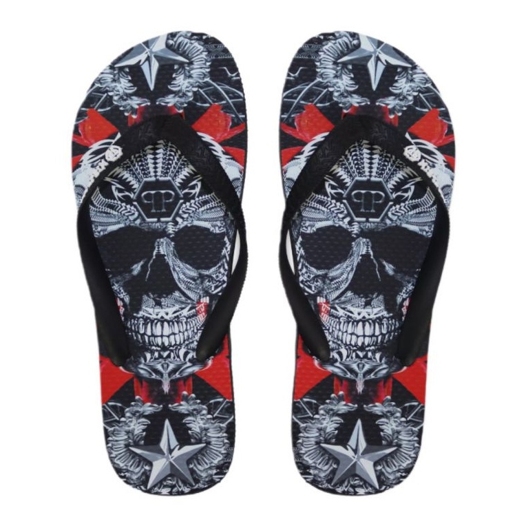Pliant Infradito da uomo Philipp Plein IMPS900 nero 2