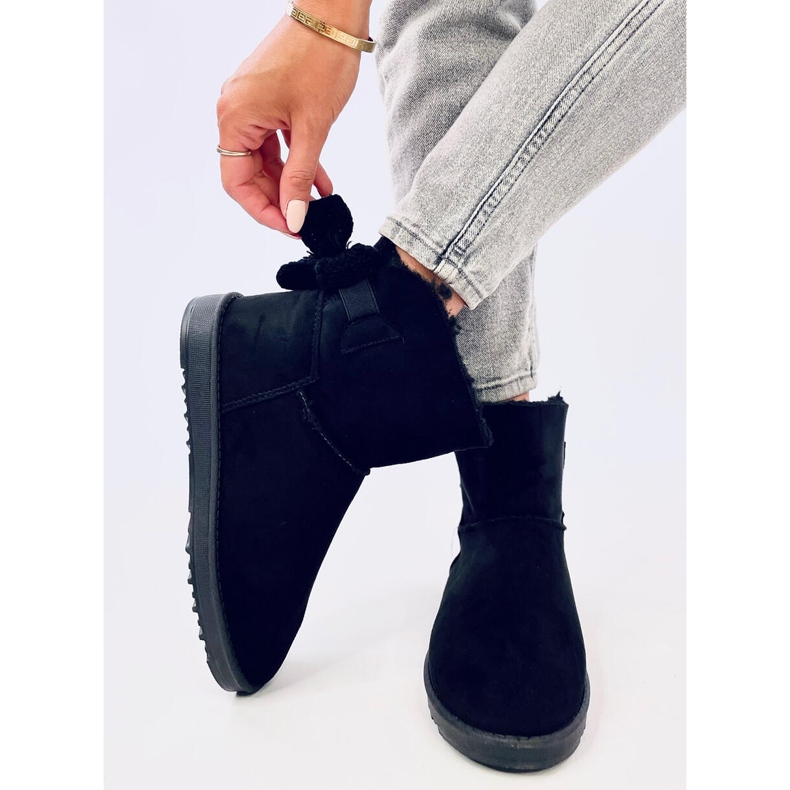 Emusy con fiocco in lana Kelly Black nero 1