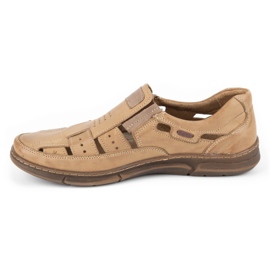 Olivier Scarpe da uomo, in pelle traforata 601 per l'estate beige 1