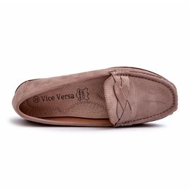 Mocassini da Donna in Eco Camoscio, Nestalia Beige Scuro 6