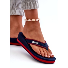 Infradito con zeppa da donna Big Star NN274A725 Blu navy 3