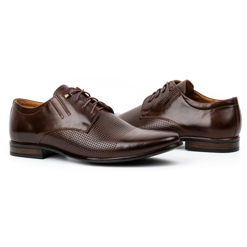 Scarpa formale da uomo in pelle 482 testa di moro marrone 6