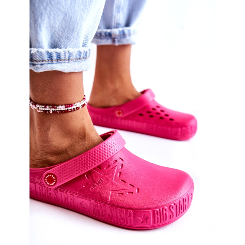 Ciabatte leggere da donna Kroks Big Star II275007 Fucsia rosa 3