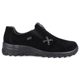 Scarpe in pelle, slip-on nere Rieker L7171-00 nero 2
