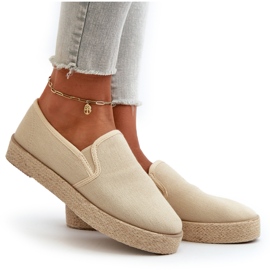 News Espadrillas Da Donna Sulla Piattaforma Beige 4