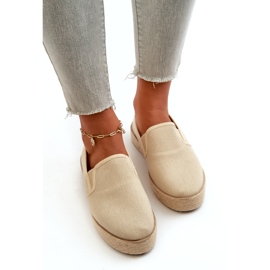 News Espadrillas Da Donna Sulla Piattaforma Beige 3
