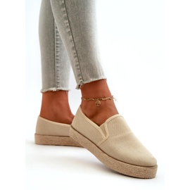 News Espadrillas Da Donna Sulla Piattaforma Beige 2