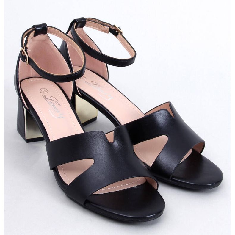 Claude Sandali neri con tacco alto nero 1