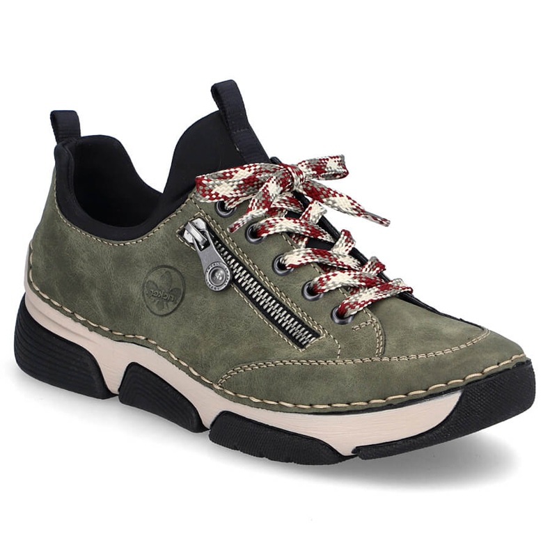 Comode scarpe slip-on verdi da donna Rieker 45973-54 verde 1