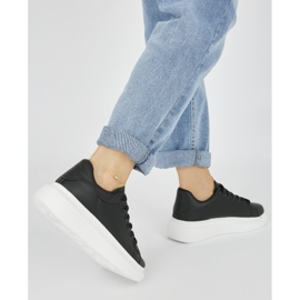 Scarpe sportive da donna con plateau nere nero 1