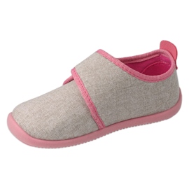 Ciabatte per bambini Befado con inserto in pelle 902X020 grigio con applicazione 1
