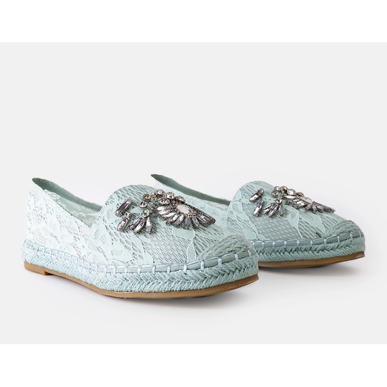 Espadrillas verdi con strass Lordly verde 1