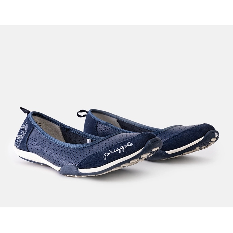 Ballerine in pelle Wascana blu navy 1