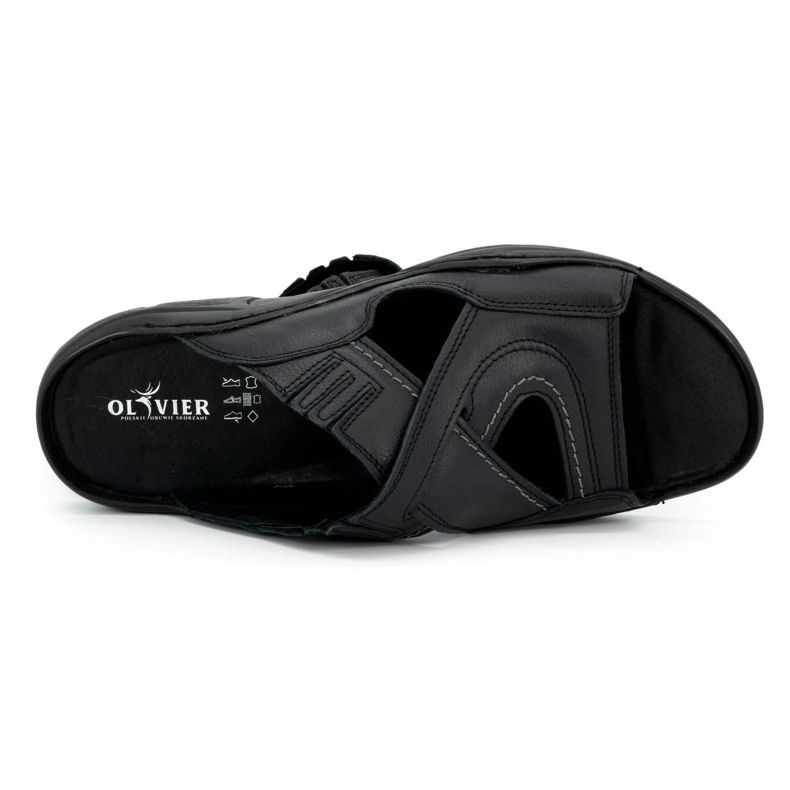 Olivier Flip -flip -flip fatti di pelle naturale da 400 MP nero 3