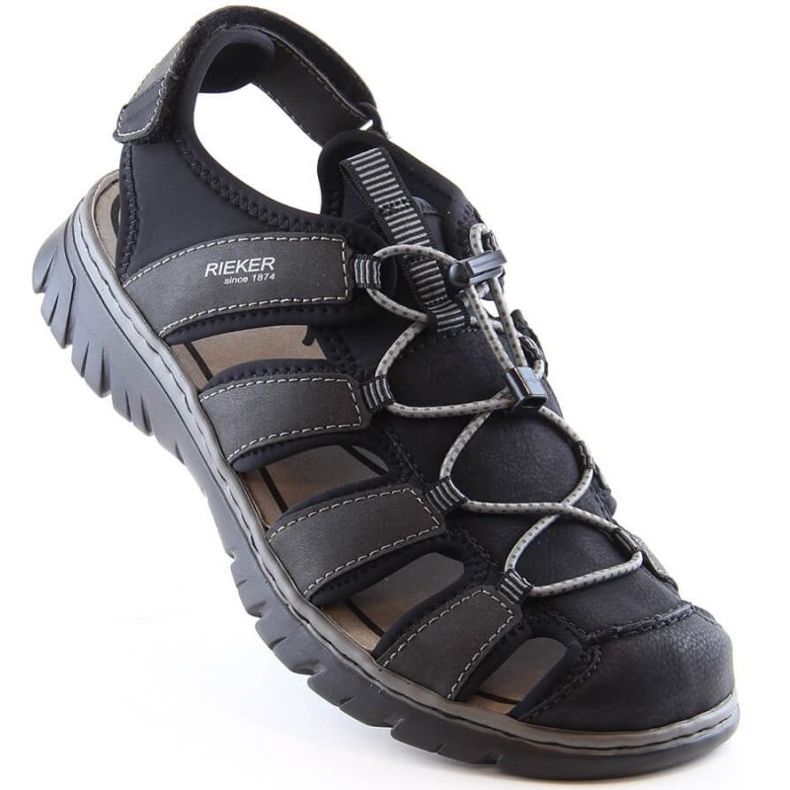Sandali chiusi Rieker 26770-00 RKR584 nero 1
