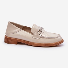 Vinceza Mocassini Nurea da donna in vernice beige 2