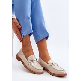 Vinceza Mocassini Nurea da donna in vernice beige 1