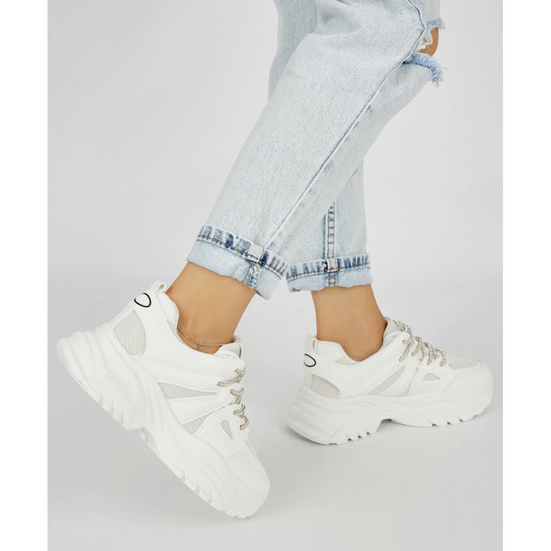 Scarpe da ginnastica bianche da donna bianca 2