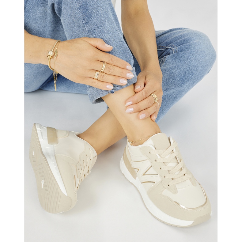 Comode sneakers da donna beige 2