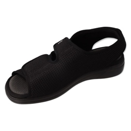 Dr.ORTO Befado sandali da uomo con velcro, pu 077M001, nero 1