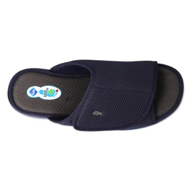 Ciabatte da uomo Dr.ORTO Befado con velcro, pu 078M002, blu navy 2